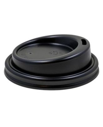Stylish Black Polystyrene Lid with Sipper Design