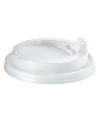 Durable White Polystyrene Lid for 80mm Diameter Cups